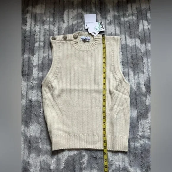 Ganni Sweater Vest Size Small - Picture 5 of 9